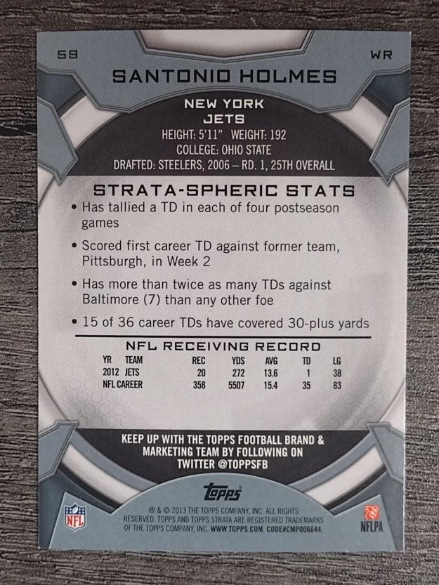 2013 Topps Strata Retail #59 Santonio Holmes