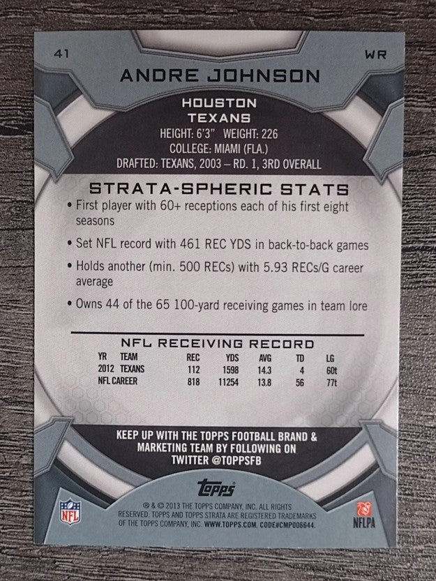2013 Topps Strata Retail #41 Andre Johnson