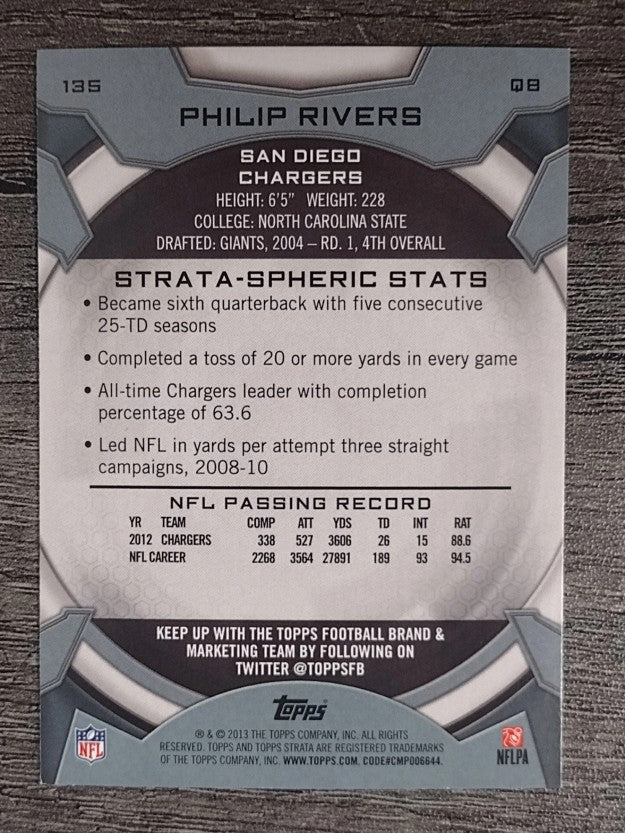 2013 Topps Strata Retail #135 Philip Rivers