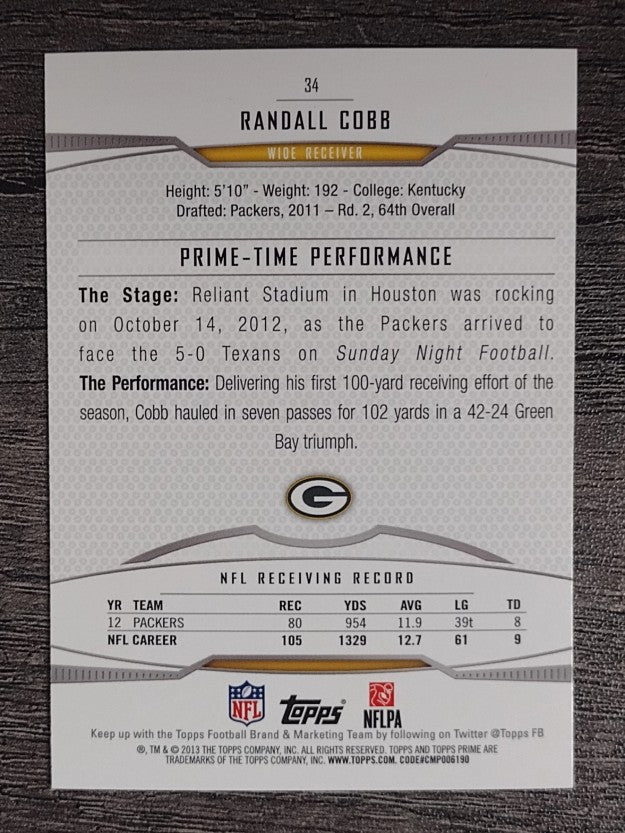 2013 Topps Prime Retail #34 Randall Cobb