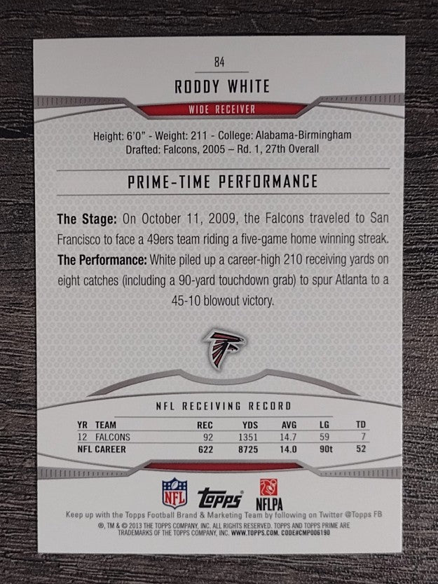 2013 Topps Prime Retail #84 Roddy White