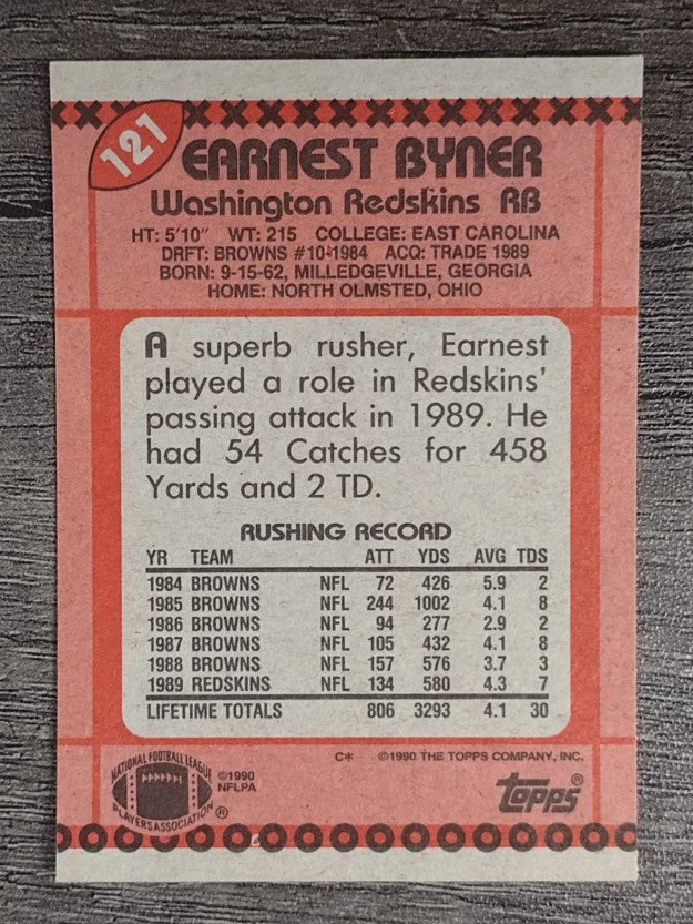 1990 Topps #121 Earnest Byner