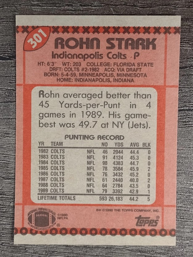 1990 Topps #301 Rohn Stark