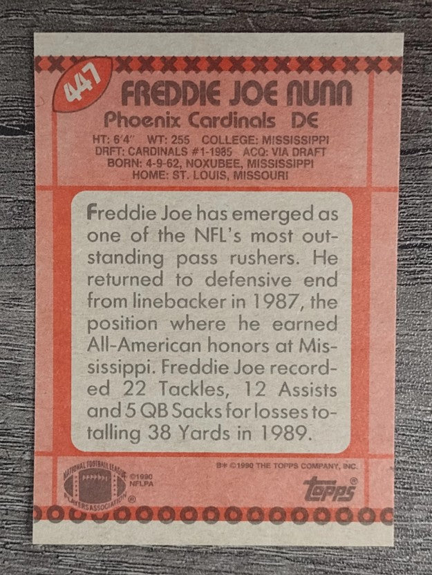 1990 Topps #447 Freddie Joe Nunn