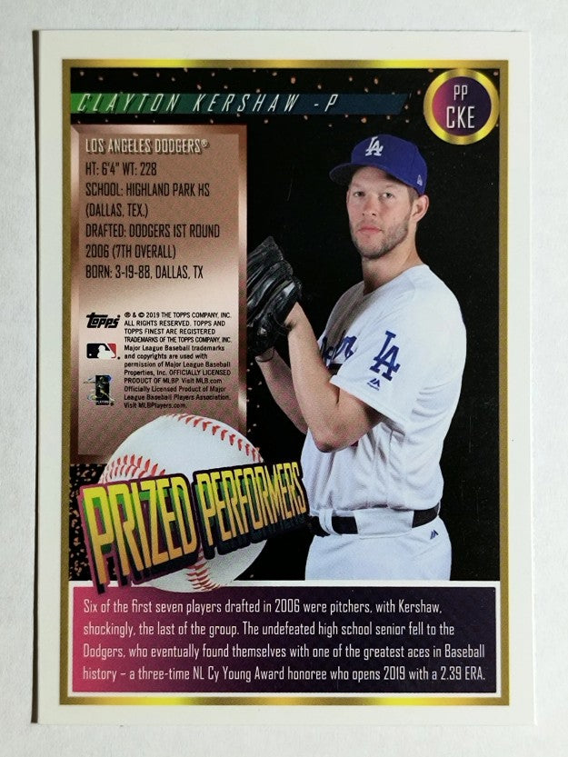 2019 Finest Prized Performers #PPCKE Clayton Kershaw