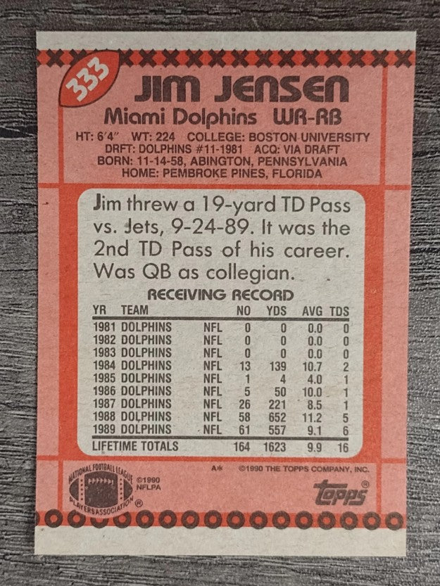 1990 Topps #333 Jim C.Jensen