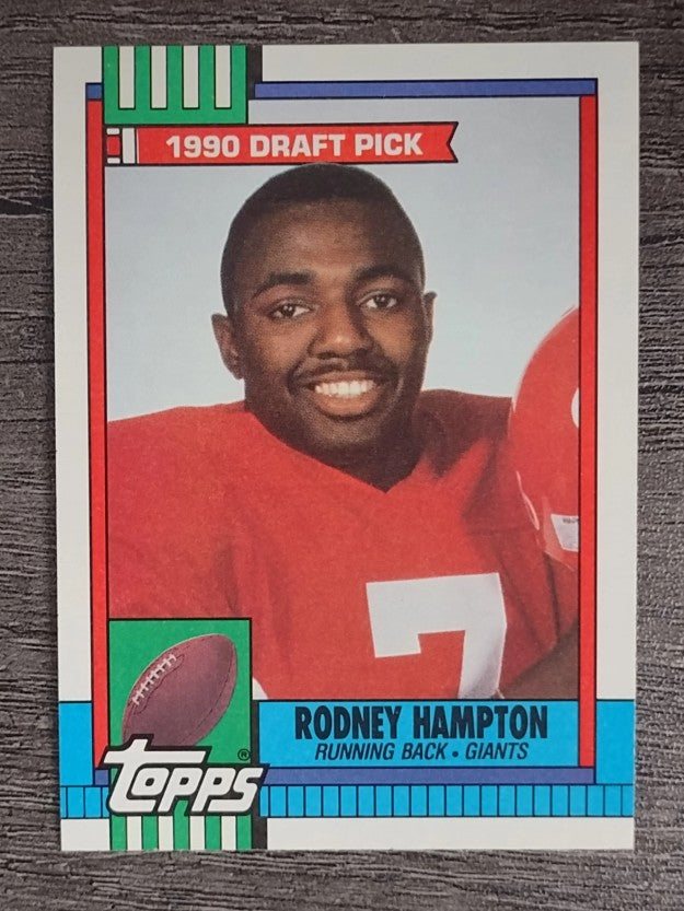 1990 Topps Disclaimer Back #48 Rodney Hampton RC