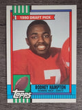 1990 Topps Disclaimer Back #48 Rodney Hampton RC