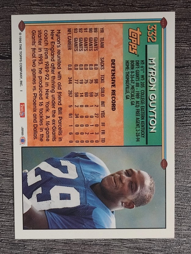 1994 Topps #332 Myron Guyton