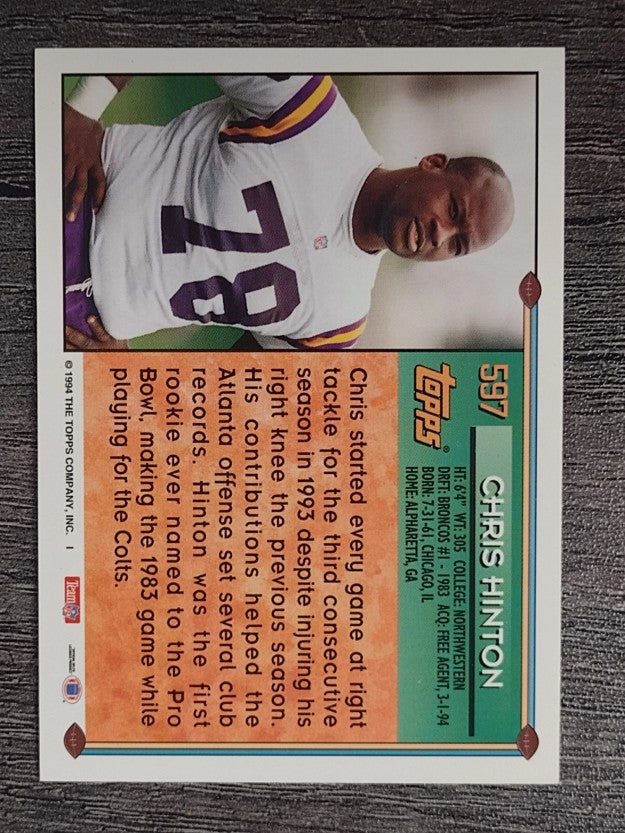 1994 Topps #597 Chris Hinton