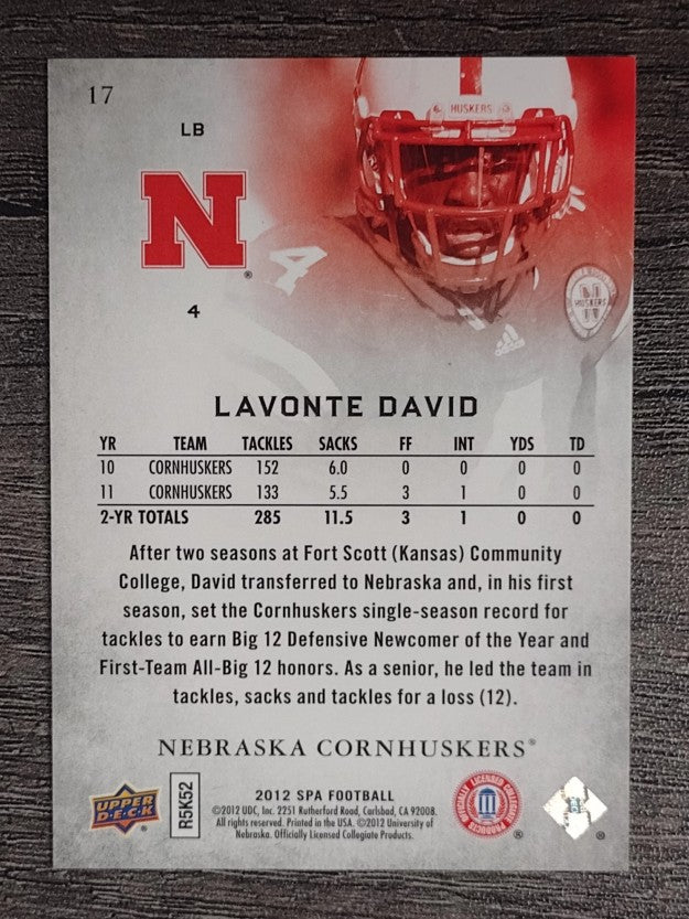 2012 SP Authentic #17 Lavonte David
