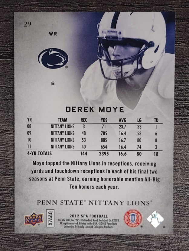 2012 SP Authentic #29 Derek Moye