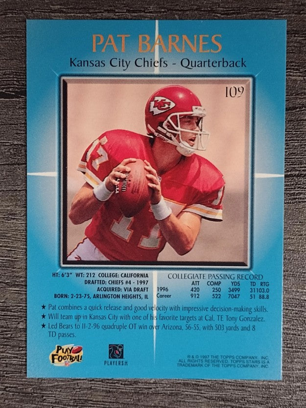1997 Topps Stars #109 Pat Barnes RC
