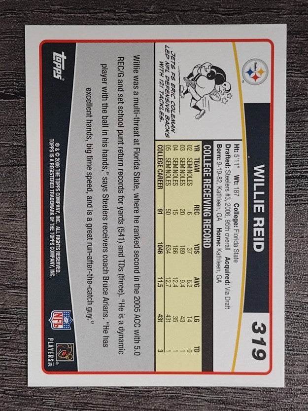 2006 Topps Special Edition Rookies #319 Willie Reid