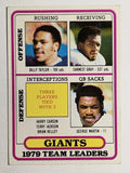 1980 Topps #94 New York Giants TL/Billy Taylor/Earnest Gray/George Martin (VG)