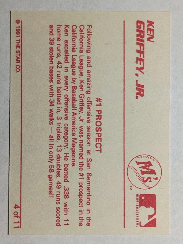 1991 Star Griffeys #4 Ken Griffey Jr./Griffey, Jr. - #1 Prospect