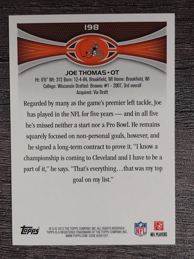 2012 Topps #198 Joe Thomas