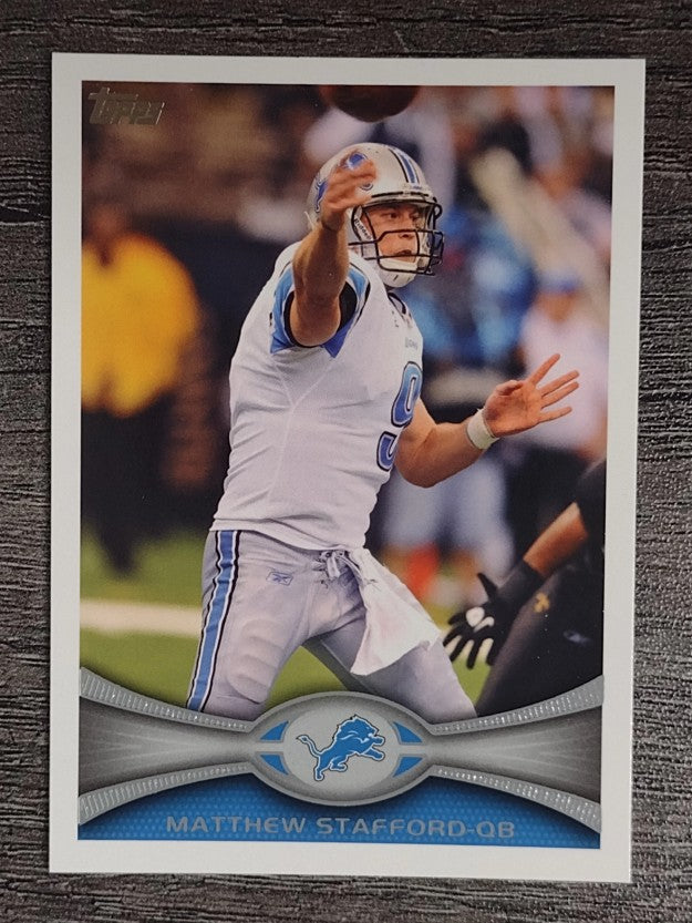 2012 Topps #225A Matthew Stafford/football released