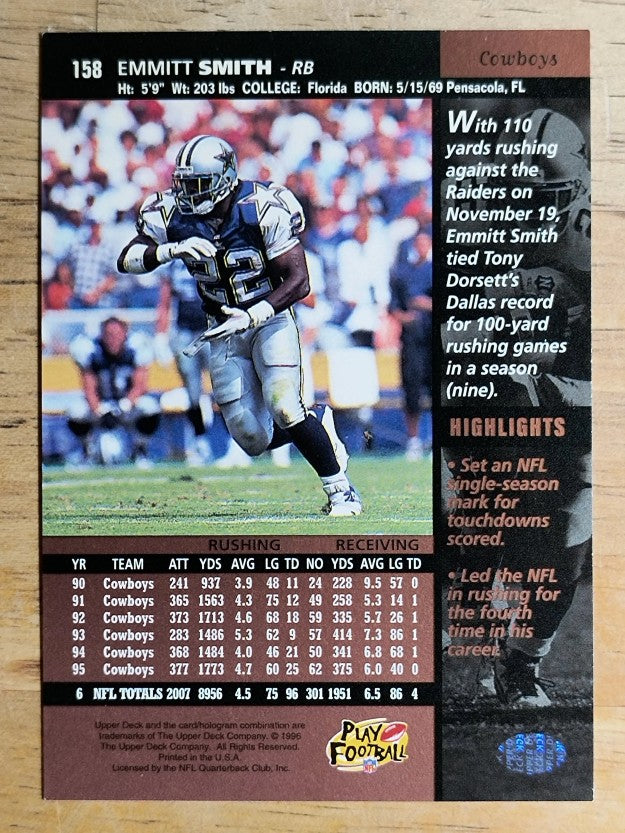 1996 Upper Deck #158 Emmitt Smith
