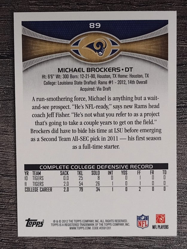 2012 Topps #89 Michael Brockers RC