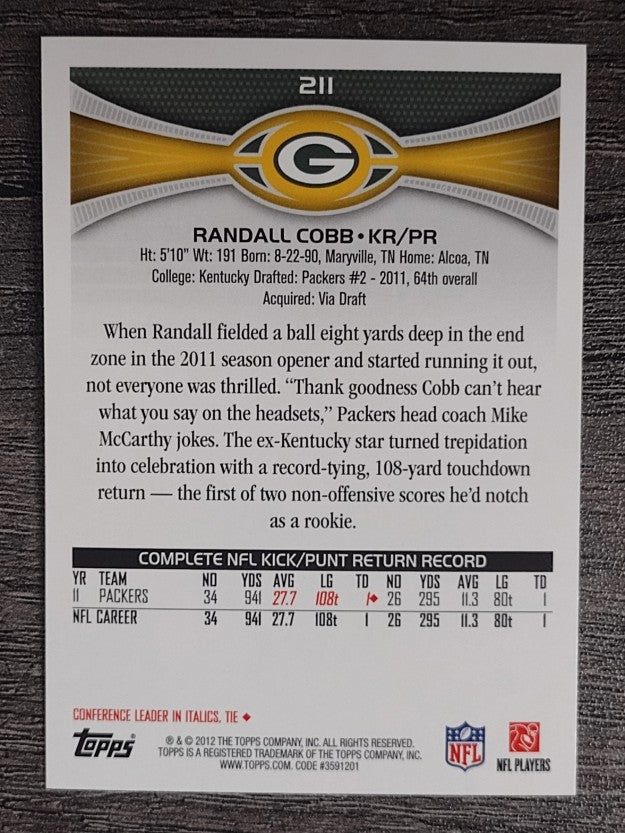 2012 Topps #211 Randall Cobb