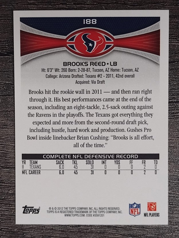 2012 Topps #188 Brooks Reed