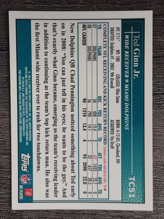 2009 Topps Chrome #TC51 Ted Ginn Jr.