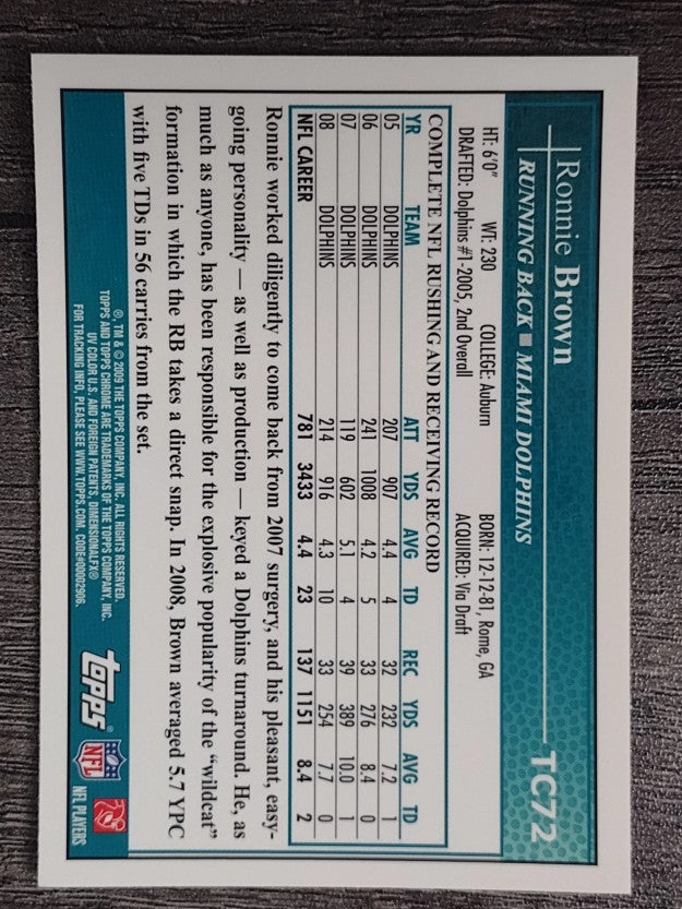 2009 Topps Chrome #TC72 Ronnie Brown