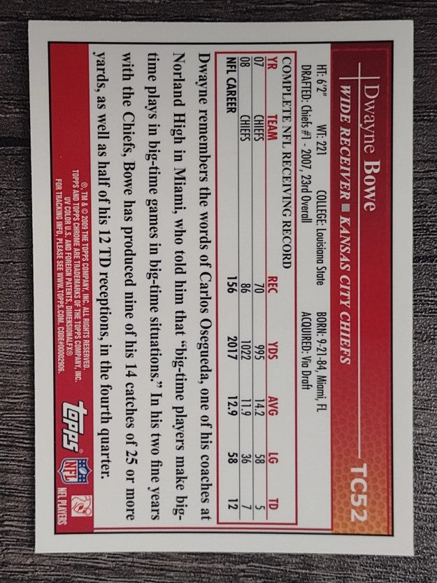 2009 Topps Chrome #TC52 Dwayne Bowe