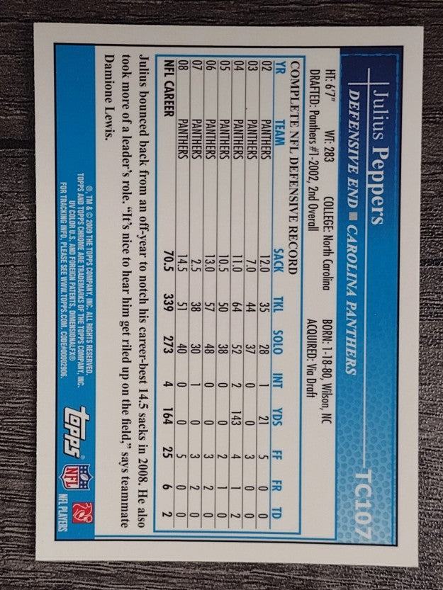 2009 Topps Chrome #TC107 Julius Peppers