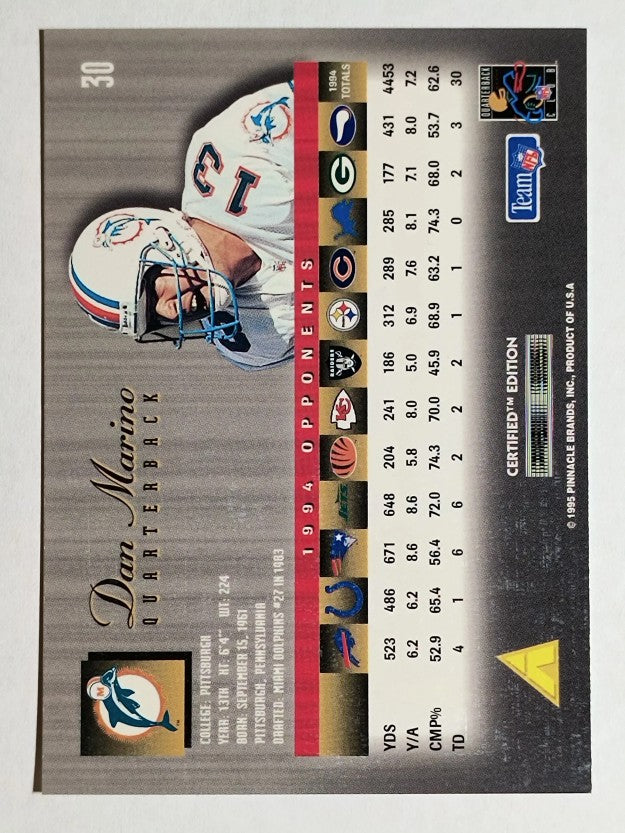 1995 Select Certified #30 Dan Marino