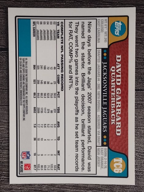 2008 Topps Chrome #TC6 David Garrard