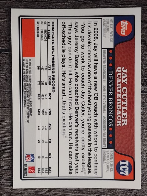 2008 Topps Chrome #TC7 Jay Cutler