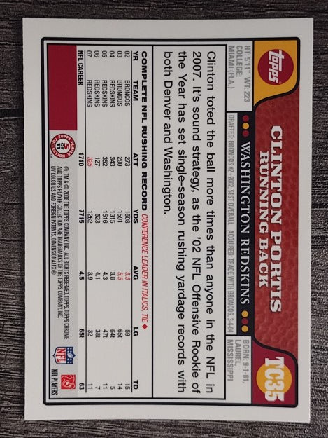 2008 Topps Chrome #TC35 Clinton Portis