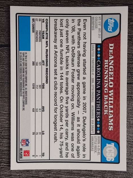 2008 Topps Chrome #TC56 DeAngelo Williams