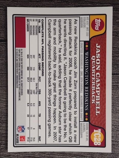 2008 Topps Chrome #TC28 Jason Campbell
