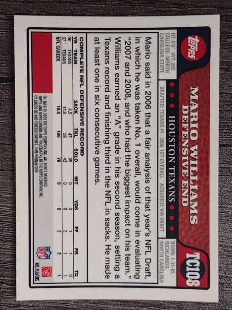 2008 Topps Chrome #TC108 Mario Williams