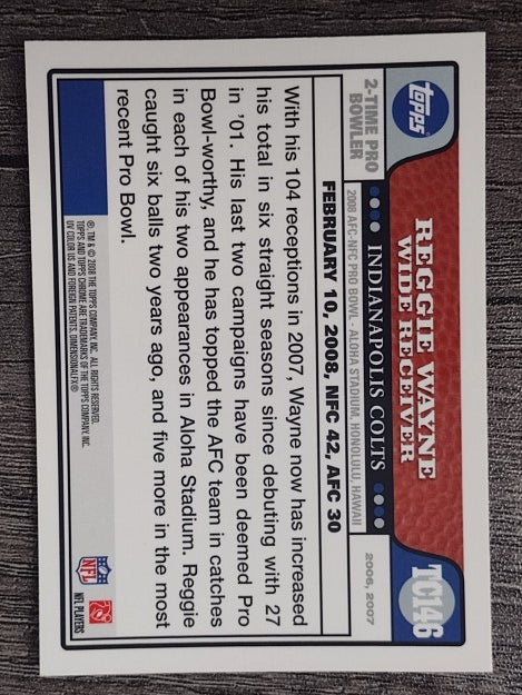 2008 Topps Chrome #TC146 Reggie Wayne AP