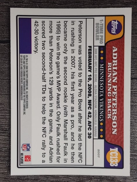 2008 Topps Chrome #TC133 Adrian Peterson AP