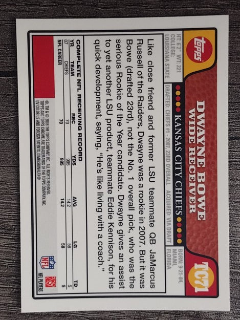 2008 Topps Chrome #TC71 Dwayne Bowe