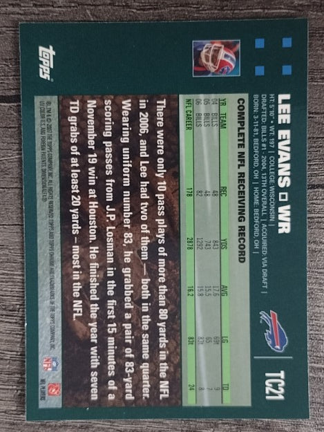 2007 Topps Chrome #TC21 Lee Evans