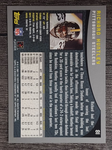 2001 Topps #81 Richard Huntley