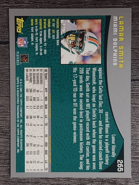 2001 Topps #265 Lamar Smith
