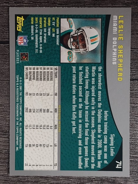 2001 Topps #74 Leslie Shepherd