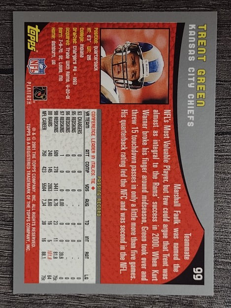 2001 Topps #99 Trent Green