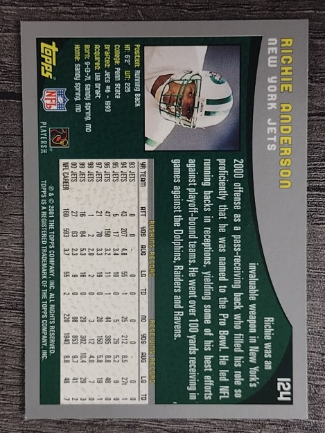 2001 Topps #124 Richie Anderson
