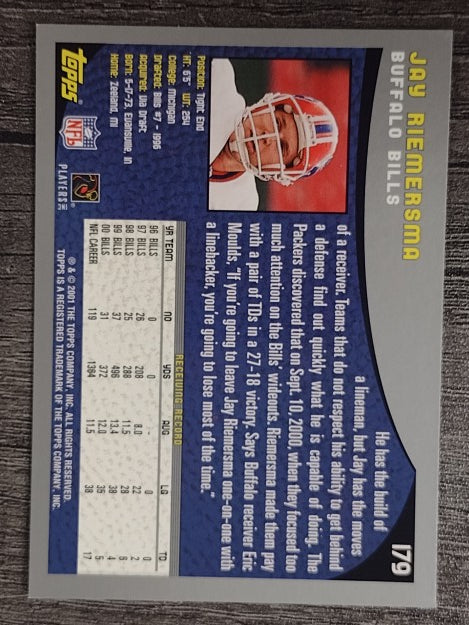 2001 Topps #179 Jay Riemersma