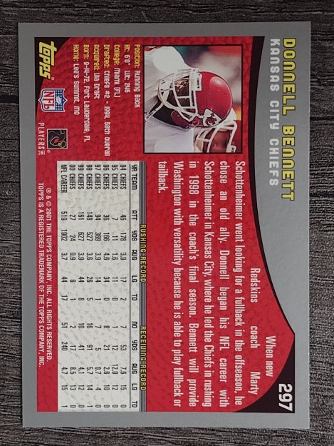 2001 Topps #297 Donnell Bennett