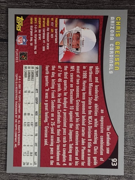 2001 Topps #93 Chris Greisen