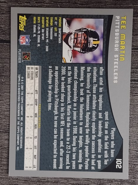 2001 Topps #102 Tee Martin